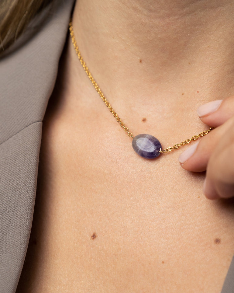 Collares - Collar natural stone purple - Everyday jewels to inspire | TAGSS