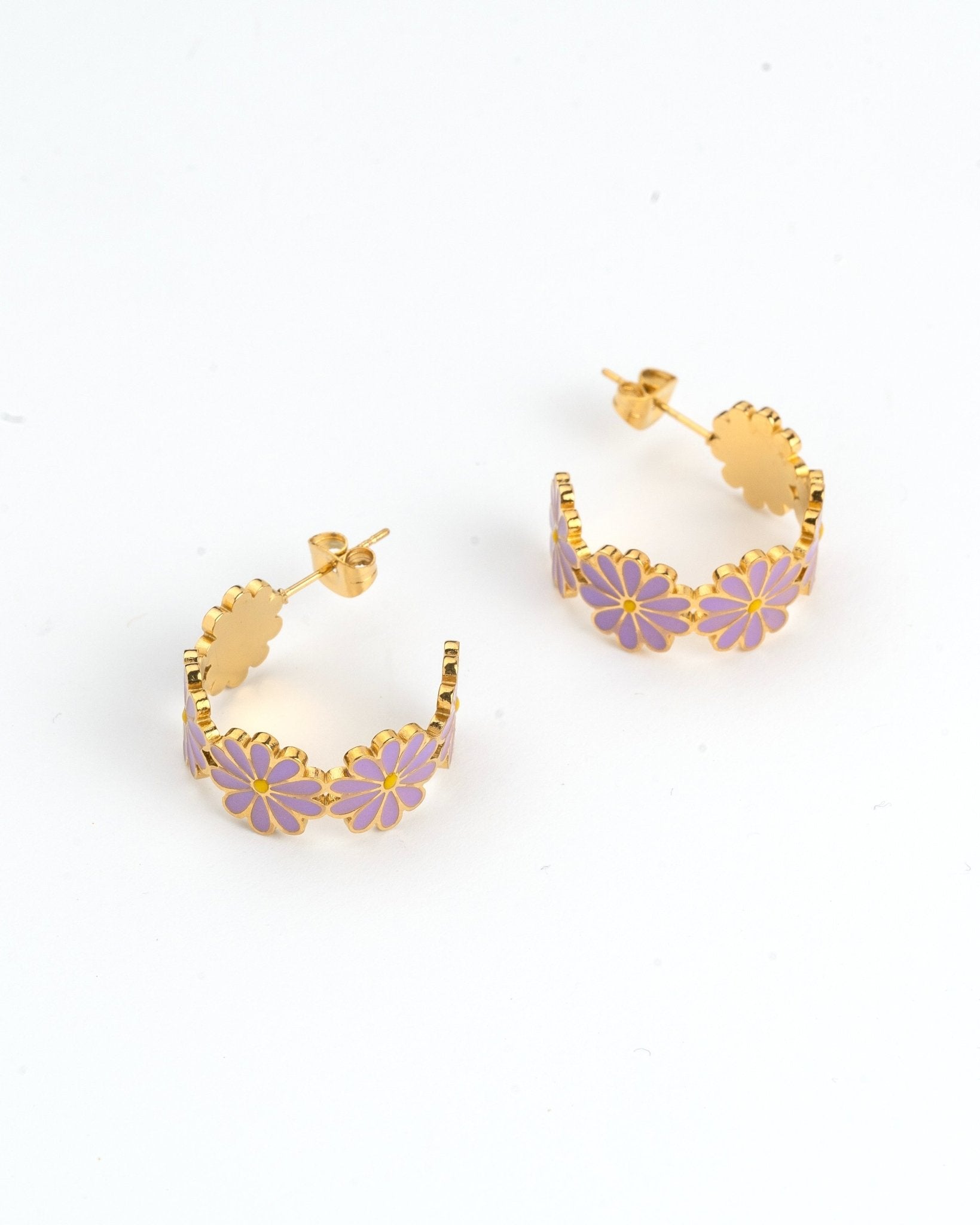 Pendientes - Pendientes purple flowers - Everyday jewels to inspire | TAGSS
