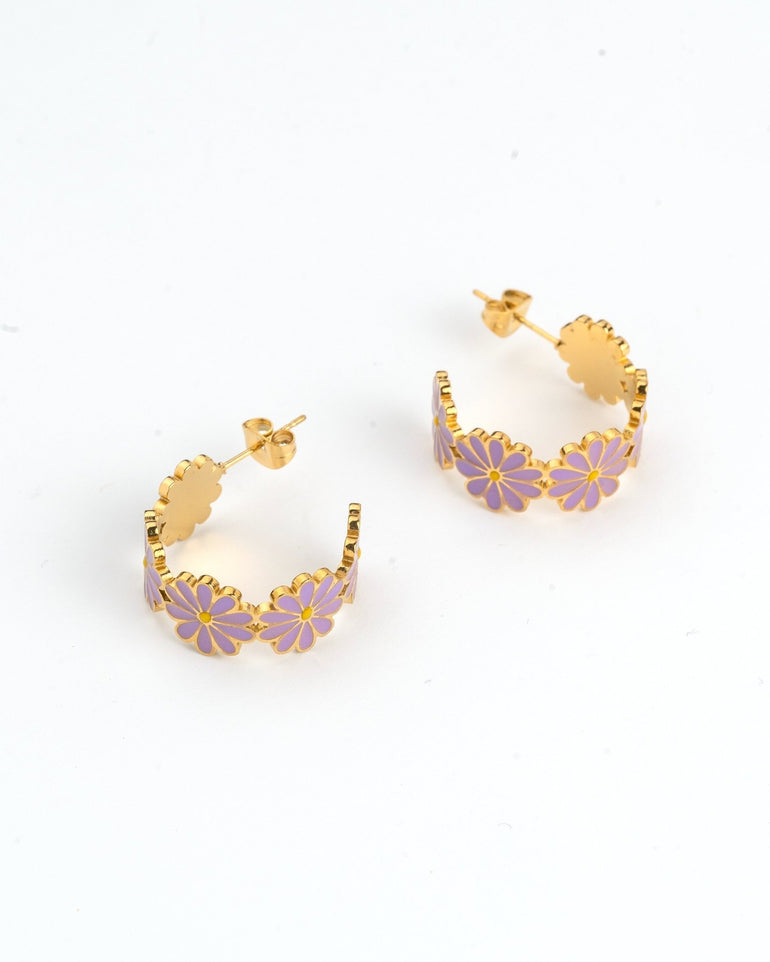 Pendientes - Pendientes purple flowers - Everyday jewels to inspire | TAGSS