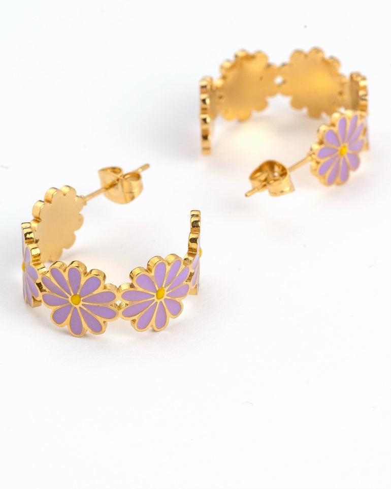 Pendientes - Pendientes purple flowers - Everyday jewels to inspire | TAGSS