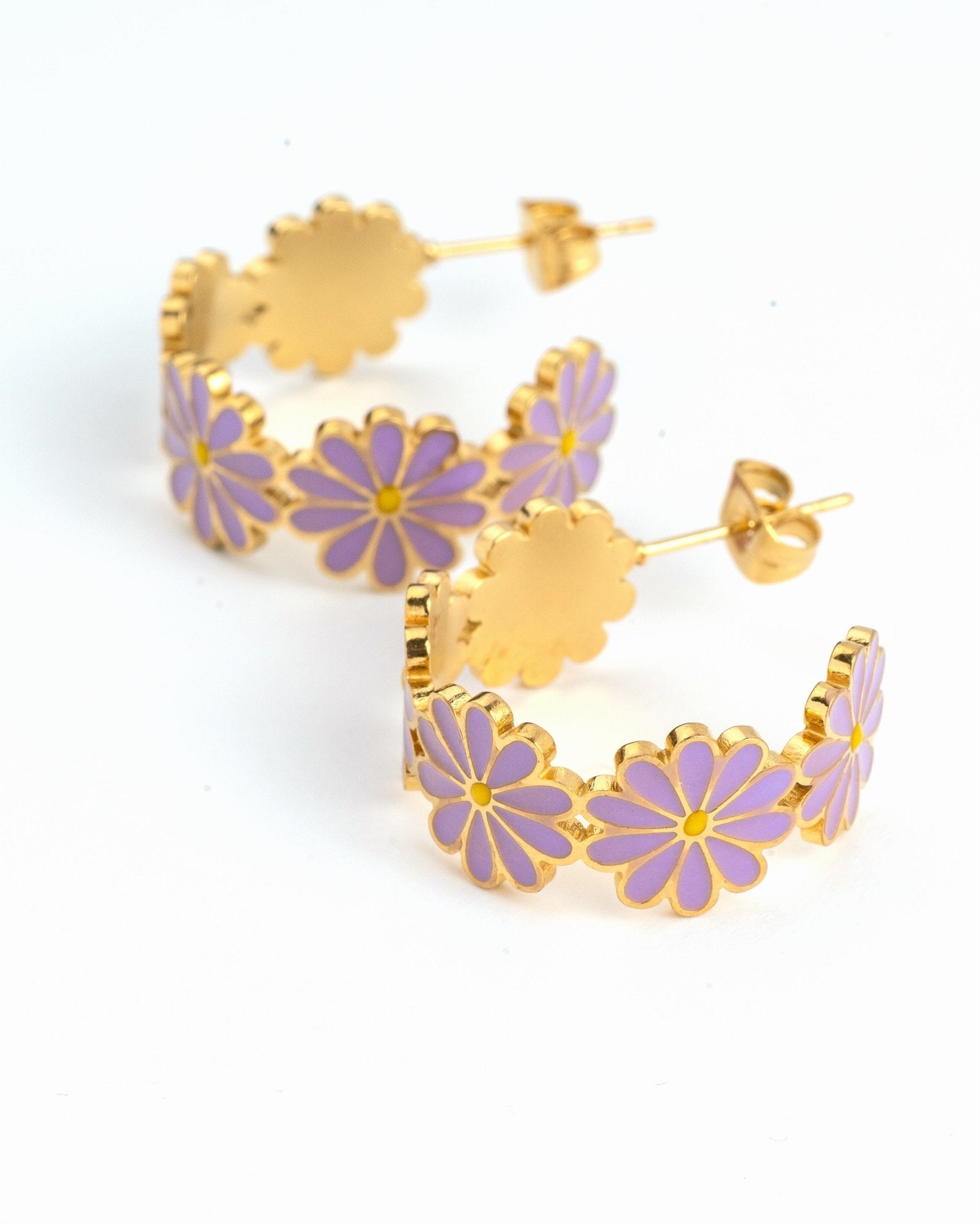 Pendientes - Pendientes purple flowers - Everyday jewels to inspire | TAGSS