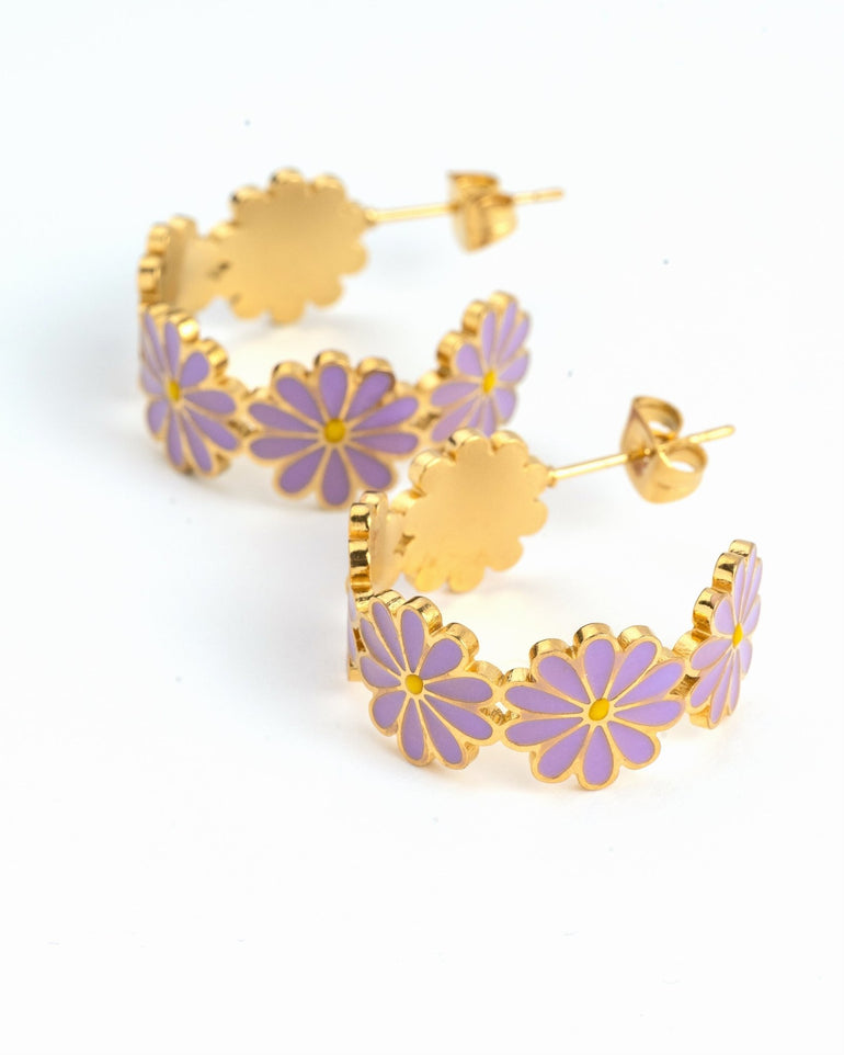 Pendientes - Pendientes purple flowers - Everyday jewels to inspire | TAGSS